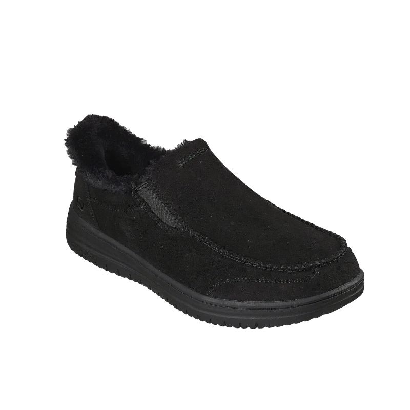 Skechers slip-in herenpantoffels - Zwart