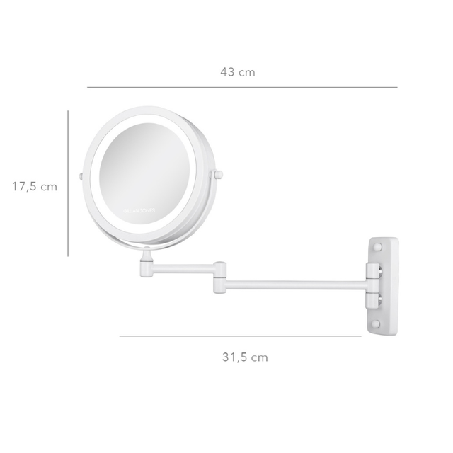 10246-90 Miroir de maquillage mural Blanc