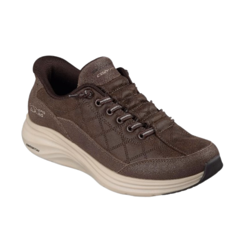 Skechers slip-in damessneaker - Bruin