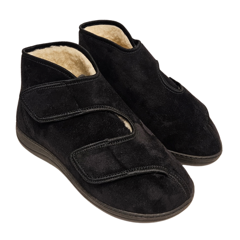 Extro Style chaussures thérapeutiques avec doublure en laine - Noir
