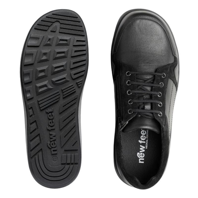New Feet chaussures pour homme avec stretch - Noir