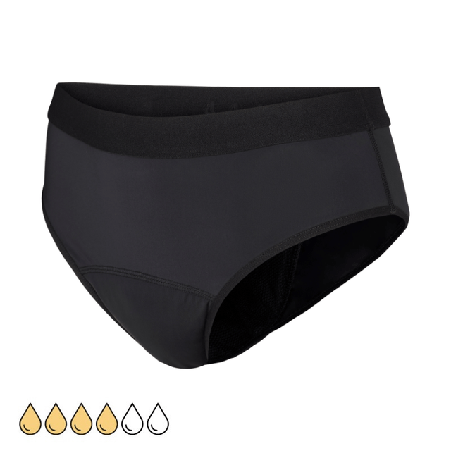 Inkontinens trusse Elva MidRise 90 - Sort