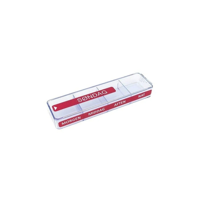 Grands piluliers avec étui - Medimax - Rouge