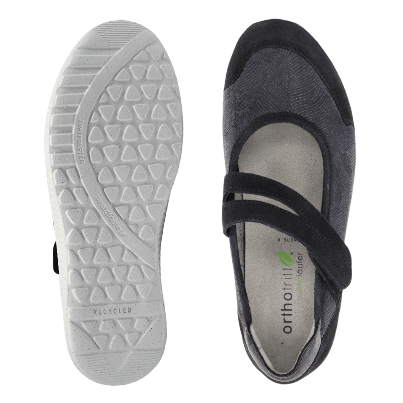 Waldläufer ballerina med rem - Mørkeblå