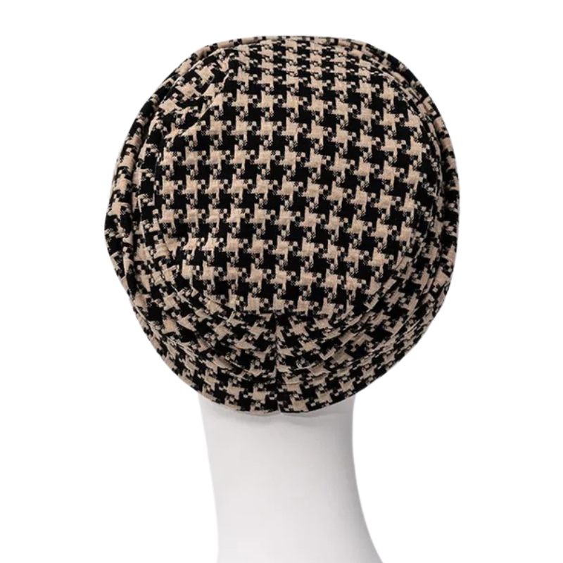 Lea tulband - Zwart Beige
