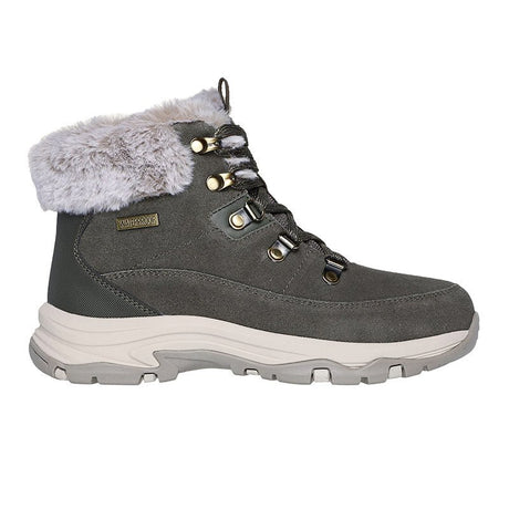 Skechers damestøvle - Olivengrøn - Seniorshop