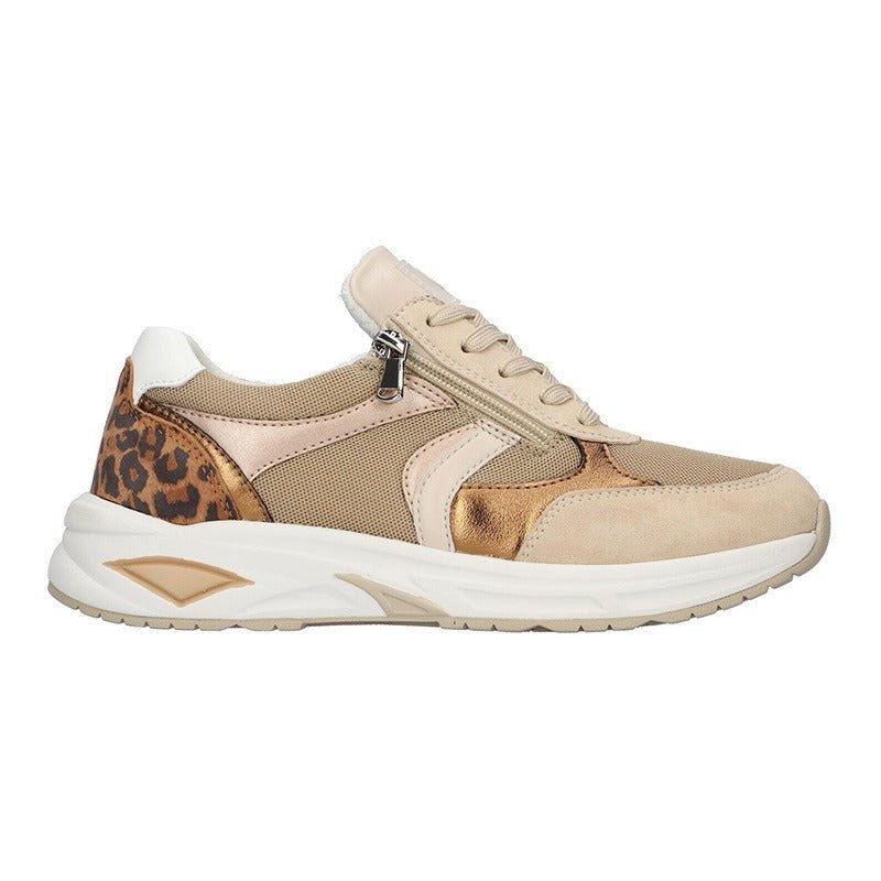 Waldläufer damesneaker - Beige/Leopard - Seniorshop