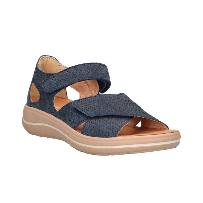 Hartjes damesandal med hælkappe - Blå - Seniorshop