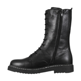 Botte avec 2 fermetures éclair, 110-Cuir lisse, noir