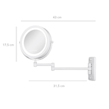 10246-90 Miroir de maquillage mural Blanc