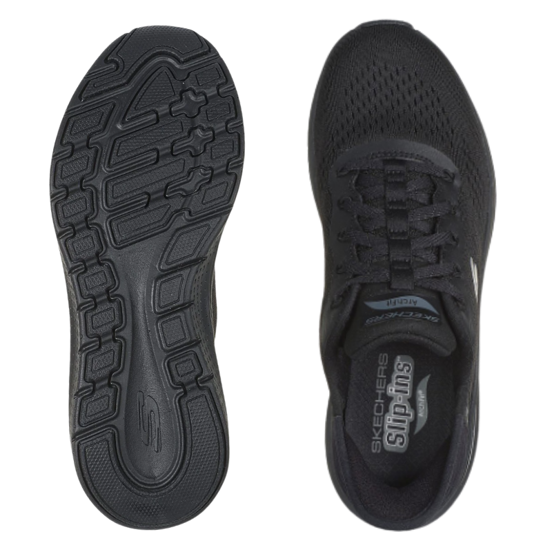 Skechers slip-in femme large – Noir