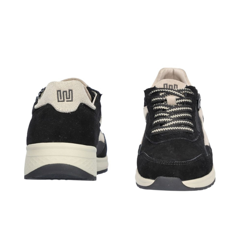 Velour nubuck schoenen 'Jenna' in zwart