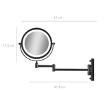 10246-00 miroir de maquillage mural noir