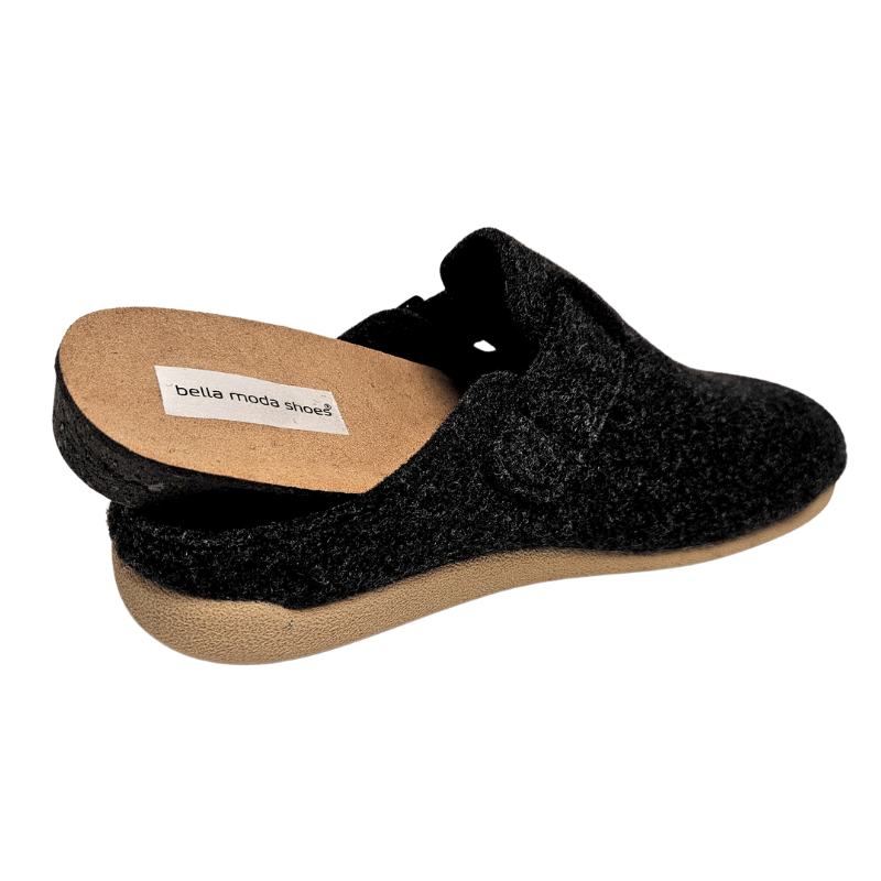 Bella Moda damespantoffels - Antraciet