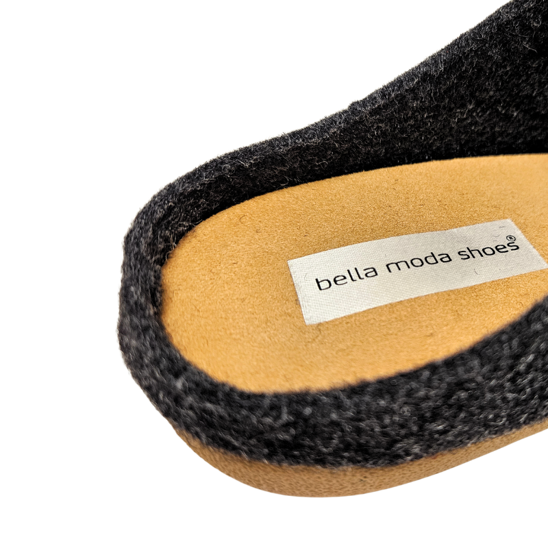 Bella Moda damespantoffels - Antraciet