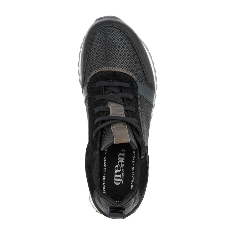 Sneaker rétro, Noir, Green Comfort