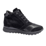Dameslaars in Nubuck, Zwart, Waldläufer