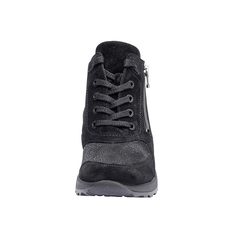 Dameslaars in Nubuck, Zwart, Waldläufer