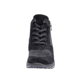 Dameslaars in Nubuck, Zwart, Waldläufer