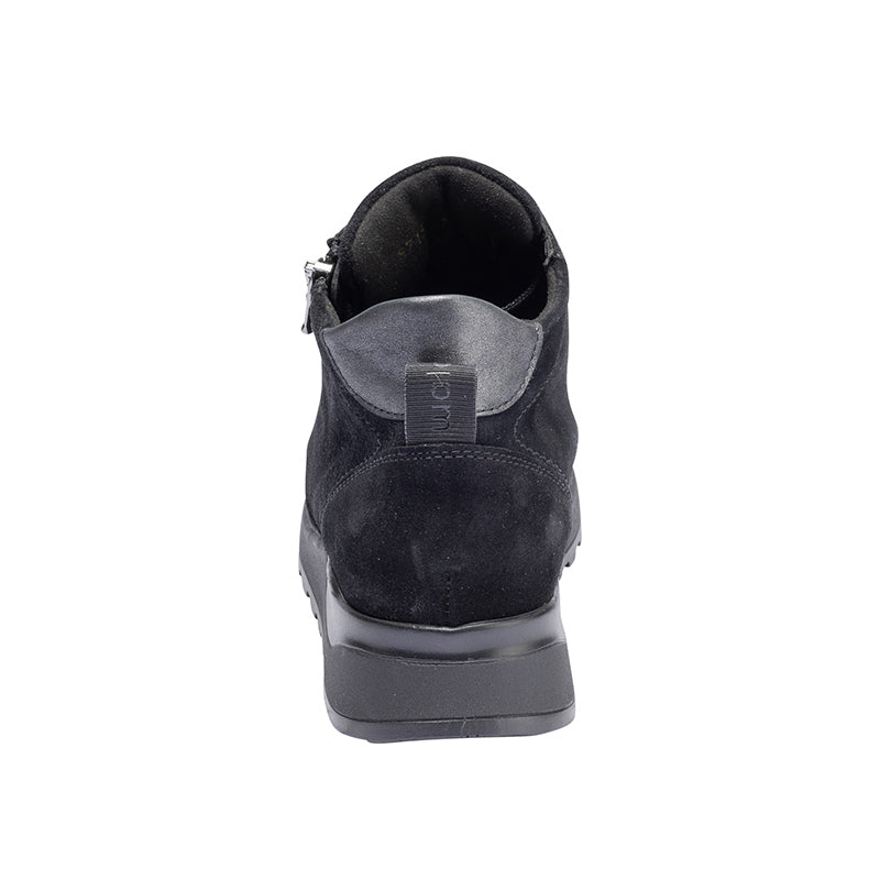 Dameslaars in Nubuck, Zwart, Waldläufer