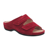 Damensandale, Rotes Wildleder, Berkemann