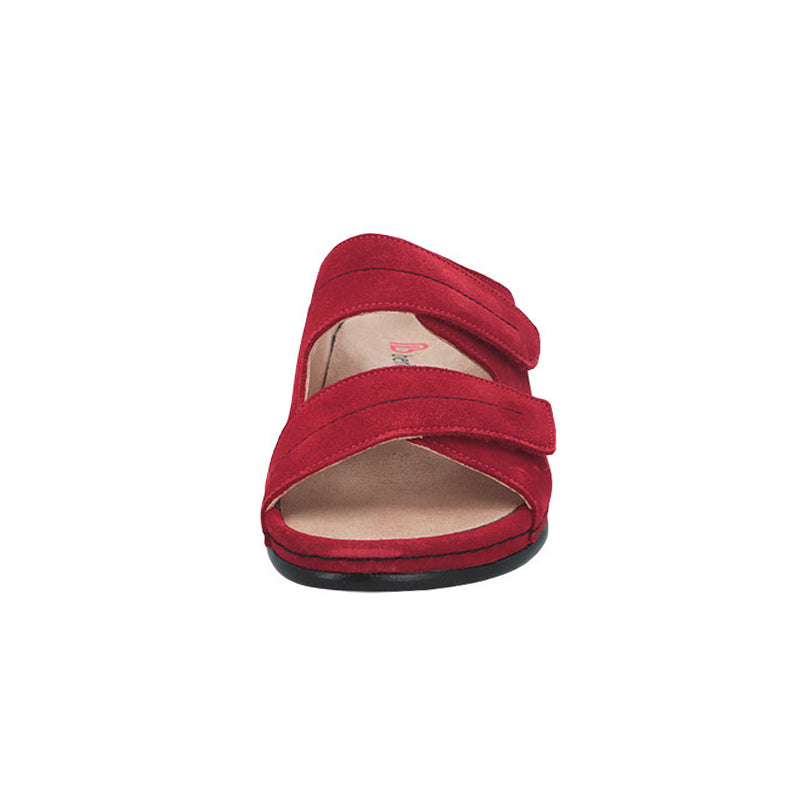 Damensandale, Rotes Wildleder, Berkemann