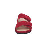 Damensandale, Rotes Wildleder, Berkemann