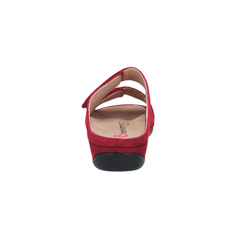 Damensandale, Rotes Wildleder, Berkemann