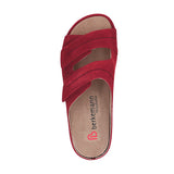 Damensandale, Rotes Wildleder, Berkemann