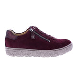 Sneaker met plateauszool, Bordeaux, Hartjes