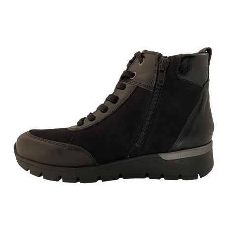 Leichte Damenstiefel. Schwarz, Waldläufer