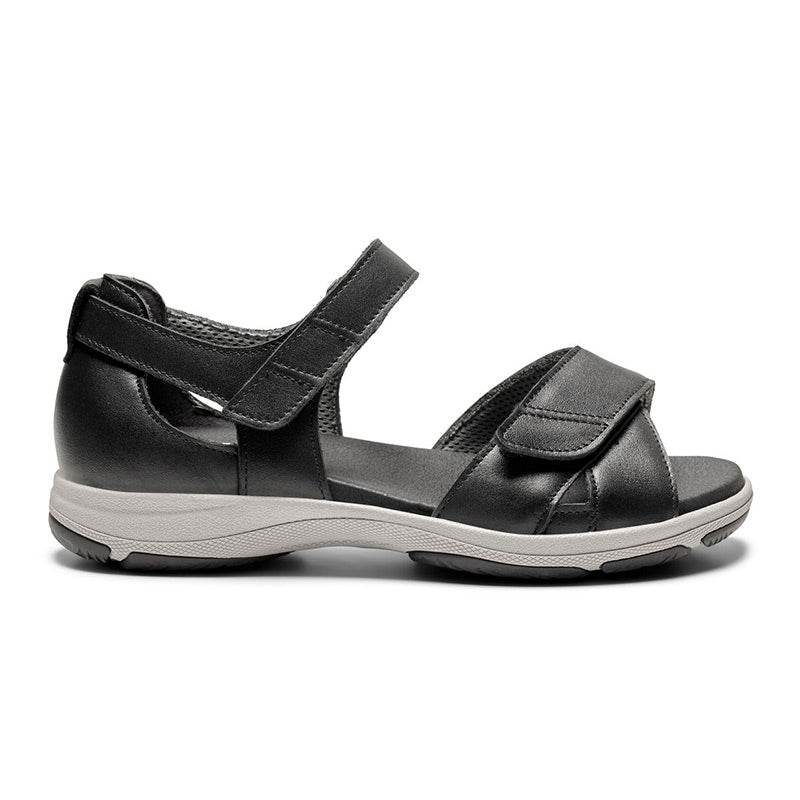 New Feet sandale pour femme en cuir - Noir