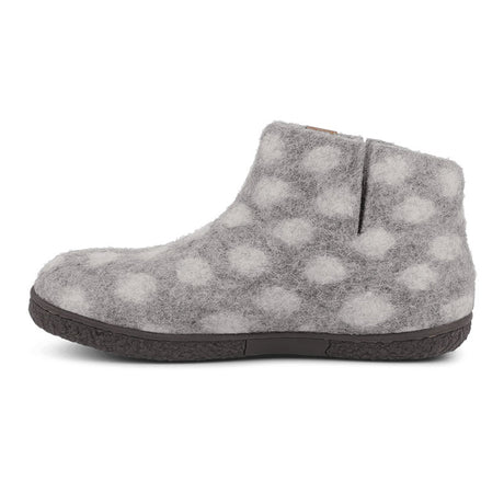 Hausschuhe, Grau mit Punkten, Green Comfort