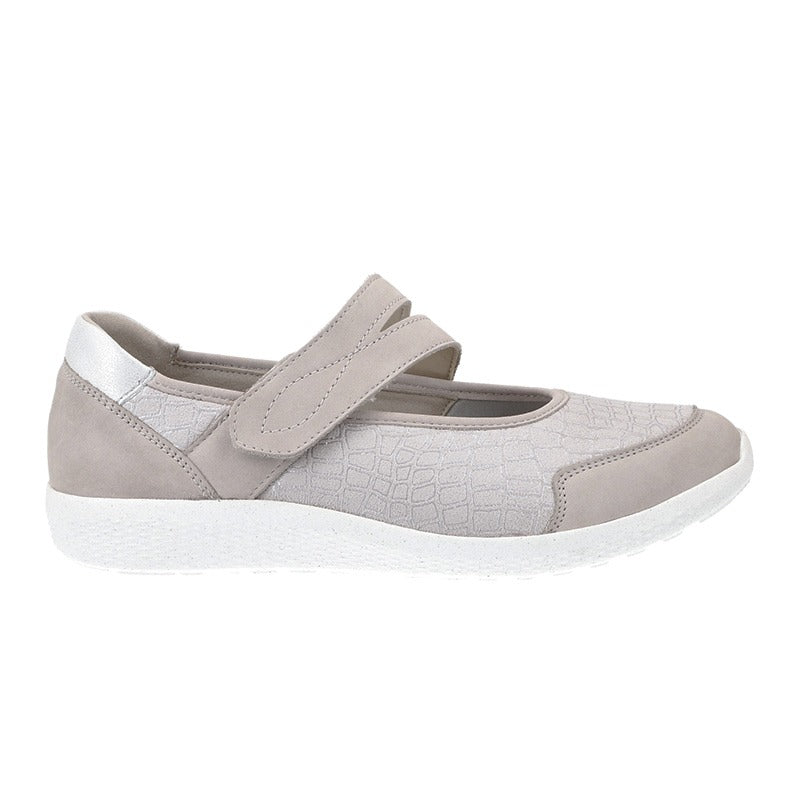 Ballerina with Velcro, Light Grey, Waldläufer