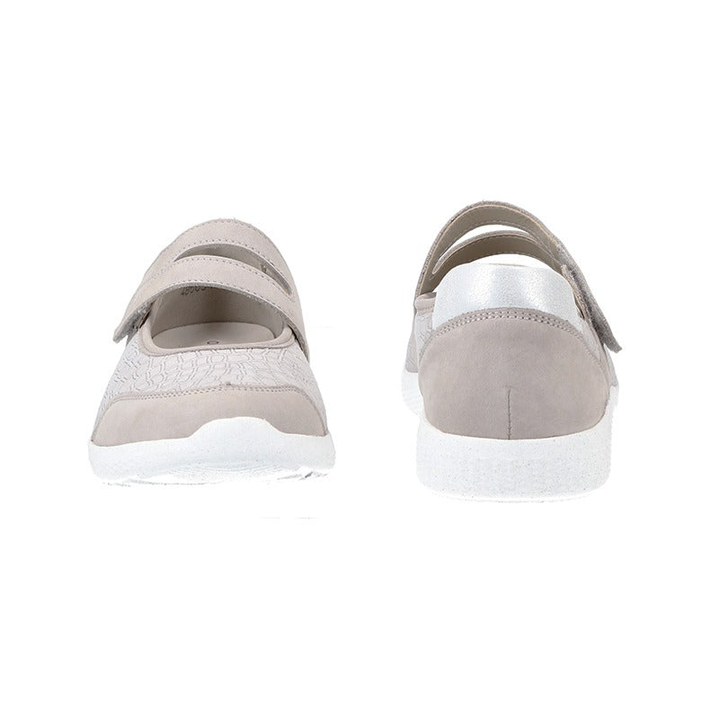 Ballerina with Velcro, Light Grey, Waldläufer