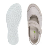 Ballerina with Velcro, Light Grey, Waldläufer