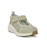 Women's shoe with strap, Green, Green Comfort