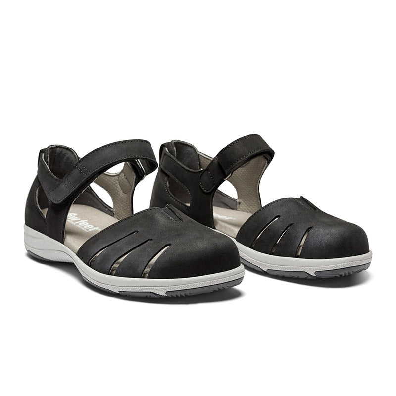 Gesloten damessandaal, Zwart, New Feet