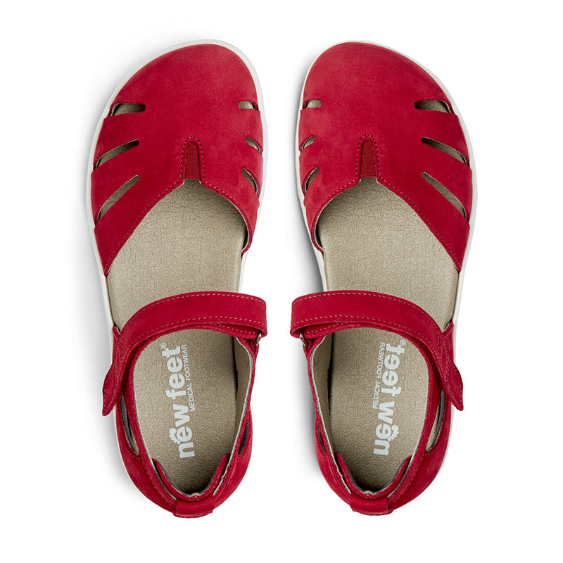 Gesloten damessandaal, Rood, New Feet