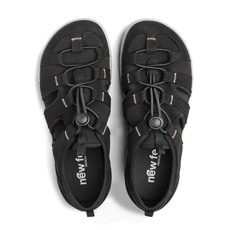 Sportieve herensandaal, Zwart, New Feet