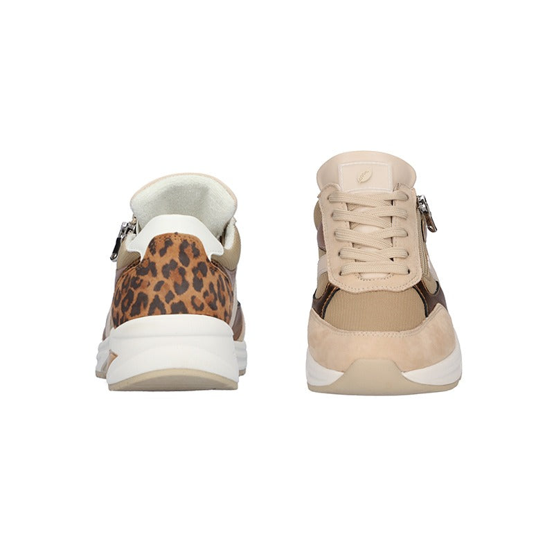 Women's Sneaker, Beige/Leopard, Waldläufer