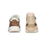 Women's Sneaker, Beige/Leopard, Waldläufer