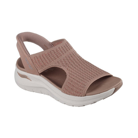 Slip-in damessandaal, Zand, Skechers