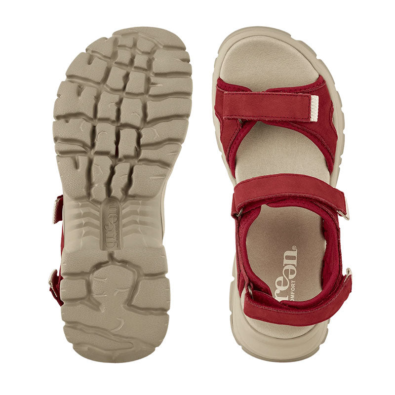 Green Comfort sandale de trekking féminine - Rouge
