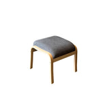 Sorø Plus Hocker, lackierte Buche / grauer Stoff