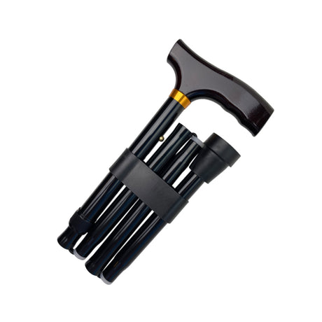 Kurzer Stock, faltbar, schwarz