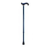 Cane, adjustable height, Black/Blue