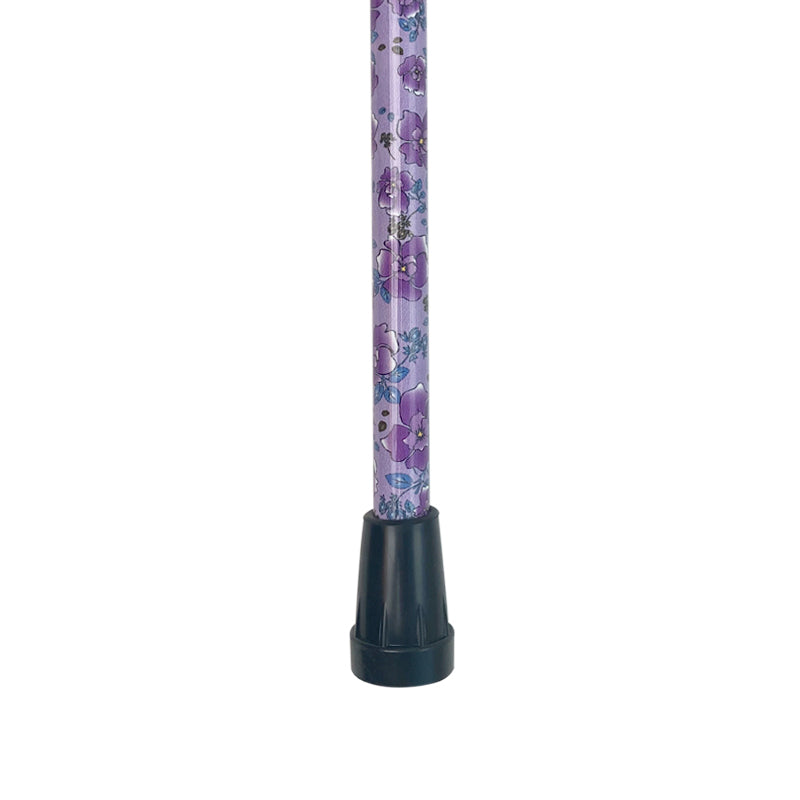 Cane, Foldable, Purple with flowers