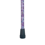 Cane, Foldable, Purple with flowers