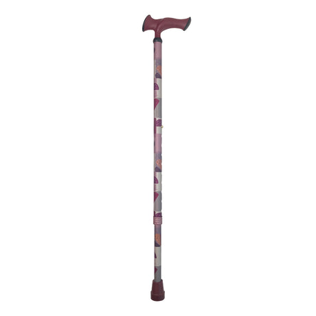 Cane, Anatomical, Pink/Purple Pattern